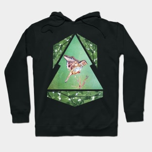 Bird forest green nature design Hoodie